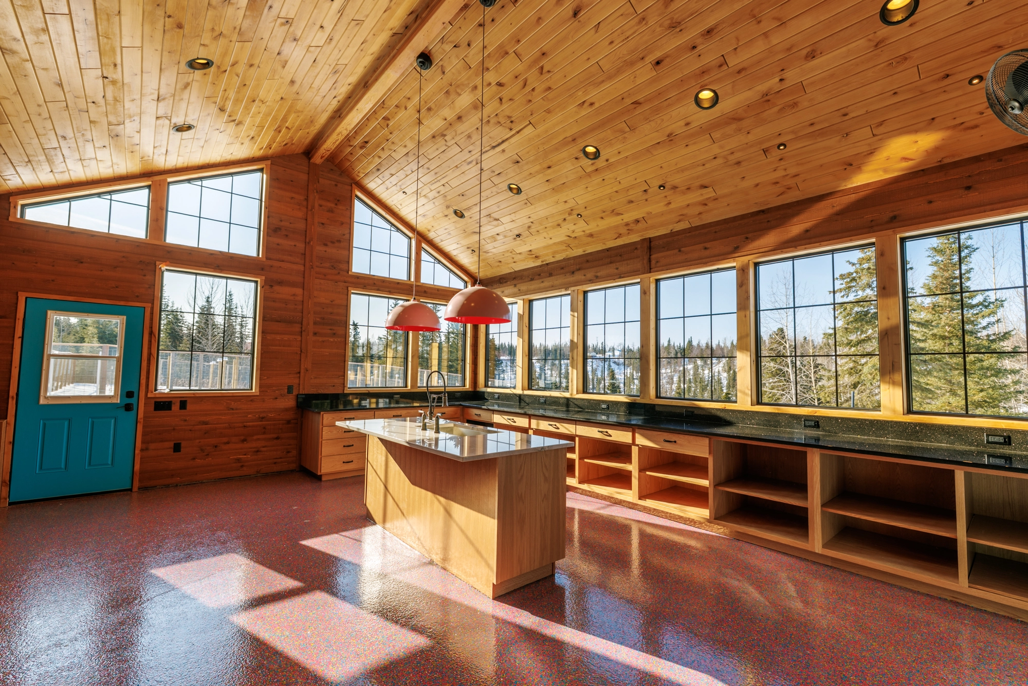 Garden Pavilion — Harvest Processing Room & Rear Entry