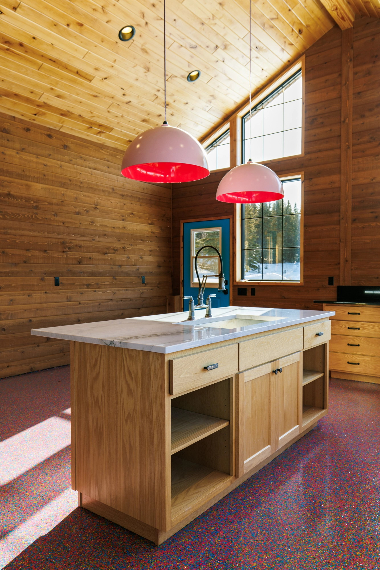 Garden Pavilion — Custom Timber Prep Island & Undermount Wash Sink