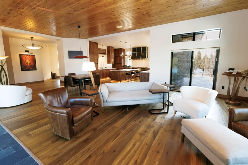 Kasilof Waterfront Remodel — Fireplace Hearth & Warm Family Living Area