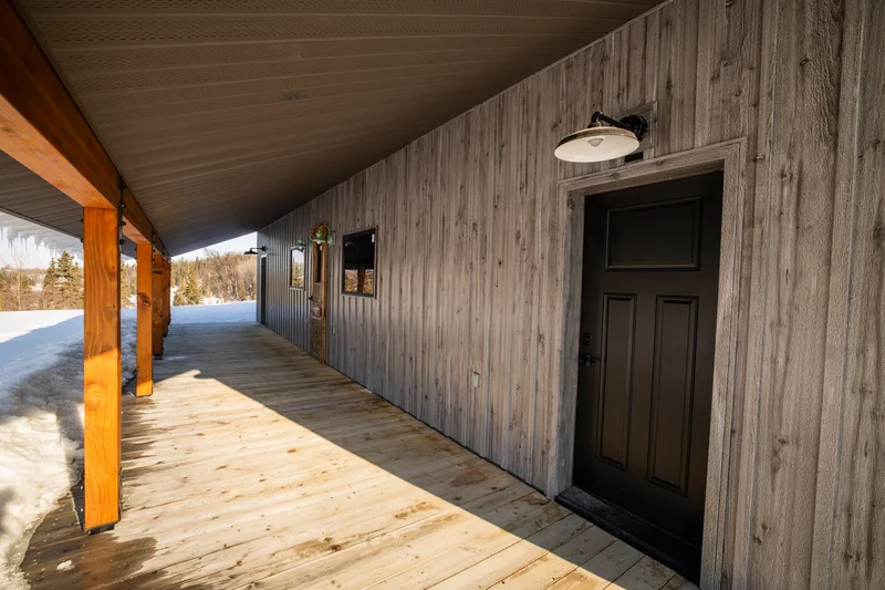 Sterling Timber Workshop — Solid Cedar Porch Columns & Steel Base Brackets
