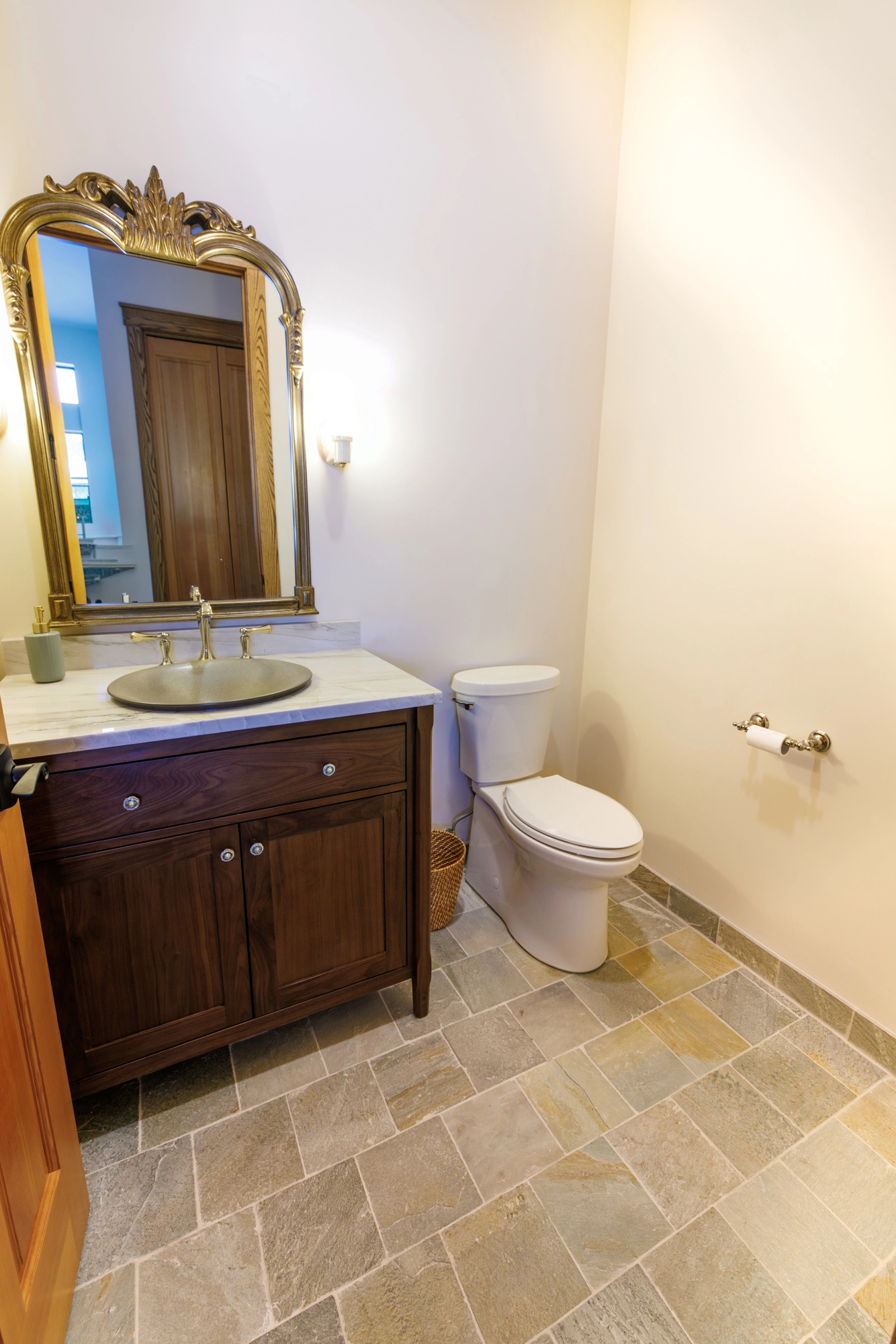 Kasilof Waterfront Remodel & Master Suite Addition — Bathroom urn vanity