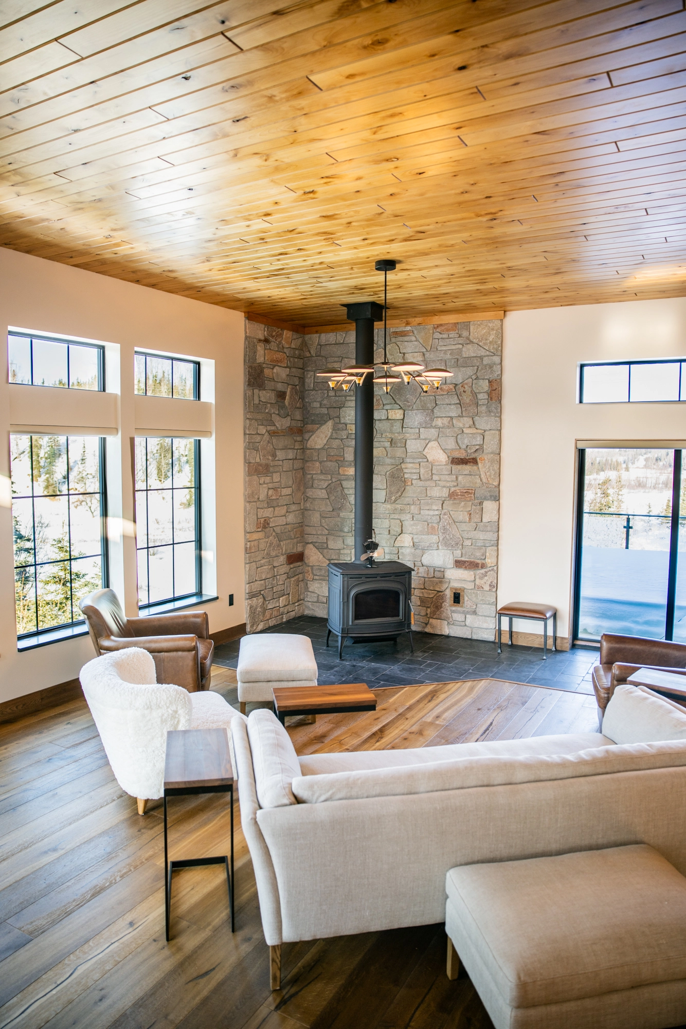 The Kenai River Custom Timber Estate — Urn window combo
