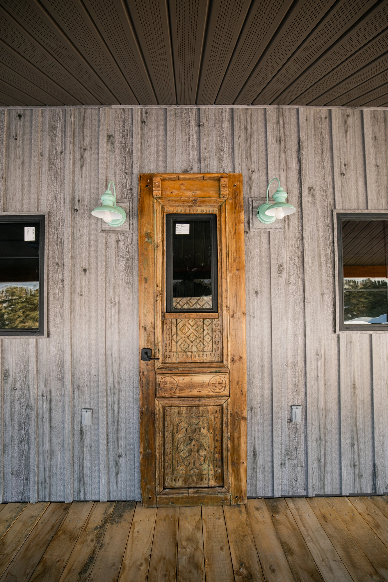 Sterling Heated Timber Workshop & Boat Storage — Porch urn windows